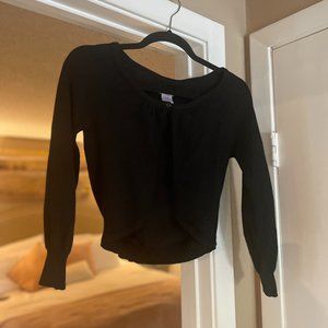 Girls Black Cardigan Sweater